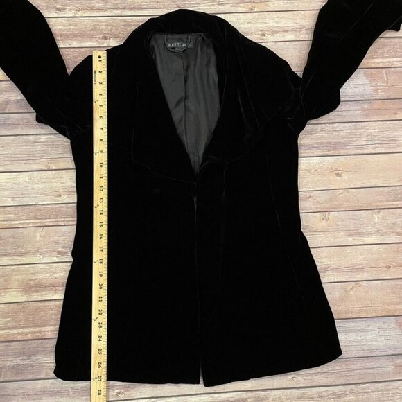 Lafayette 148 Velvet Blazer Jacket Open Front Cascade - Picture 5 of 10